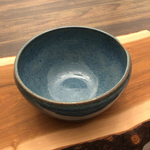 Handcrafted New Never Used Blue Ceramic Bowl - Picture 1 of 8